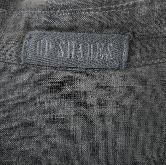 CP Shades Lara Black Midi Shirt Dress Lagenlook Boho Relaxed Size Medium - Picture 15 of 15